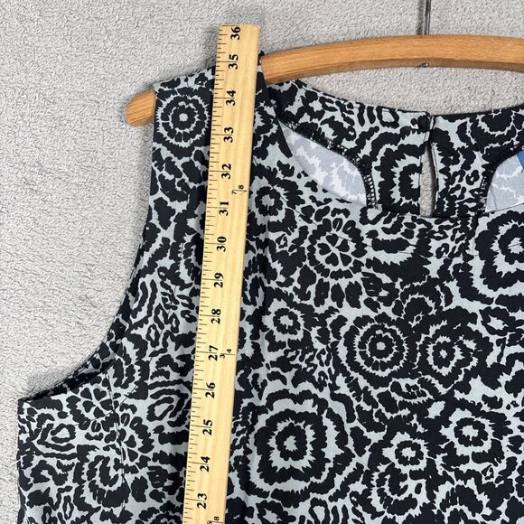 Rip Skirt Mini Dress Women’s XXL Sun Dress Night Blooms Hawaiian Beach Resort - Picture 6 of 12